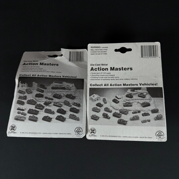 2x ZEE ZYLMEX ZYLL ACTION MASTERS TANK M48 PATTON & M551 SHERIDAN 1:87 1993 - Picture 9 of 10